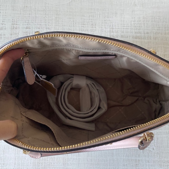 Michael Kors Emmy Large Dome Satchel Leather Purse in Color Blossom - Picture 4 of 10